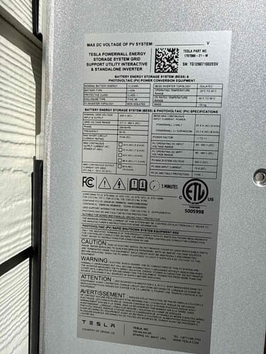 Verified equipment label example